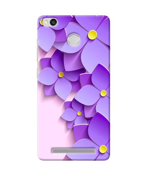 Violet Flower Craft Redmi 3s Prime Back Cover
