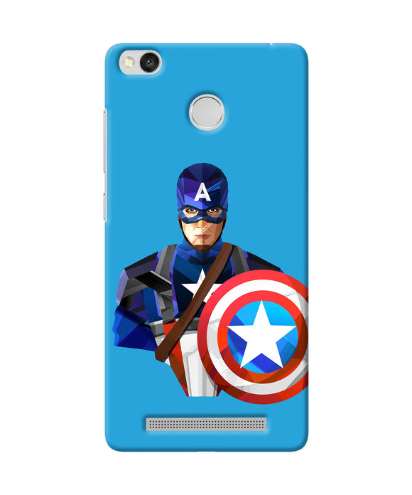 Captain America Character Redmi 3s Prime Back Cover