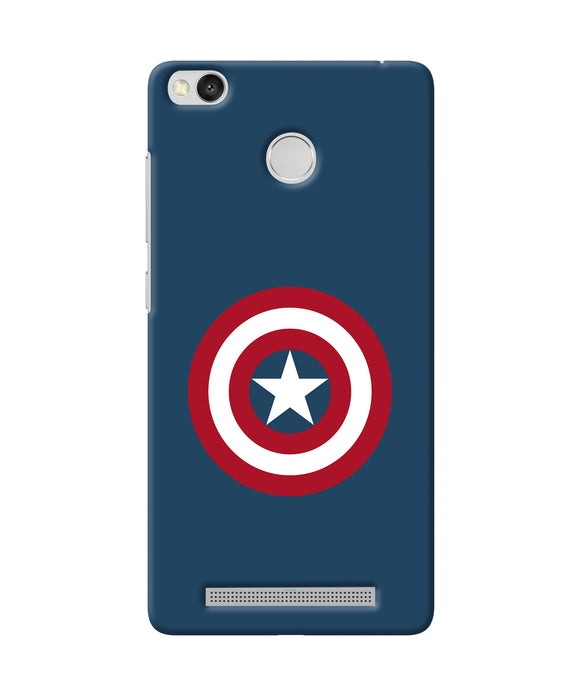 Captain America Logo Redmi 3s Prime Back Cover