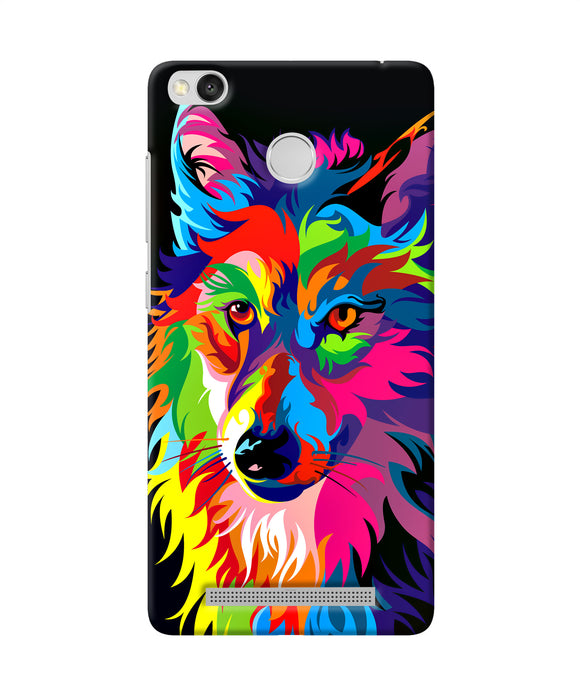 Colorful Wolf Sketch Redmi 3s Prime Back Cover