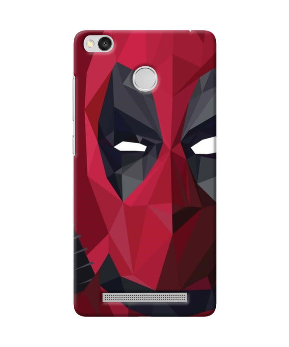 Abstract Deadpool Half Mask Redmi 3s Prime Back Cover