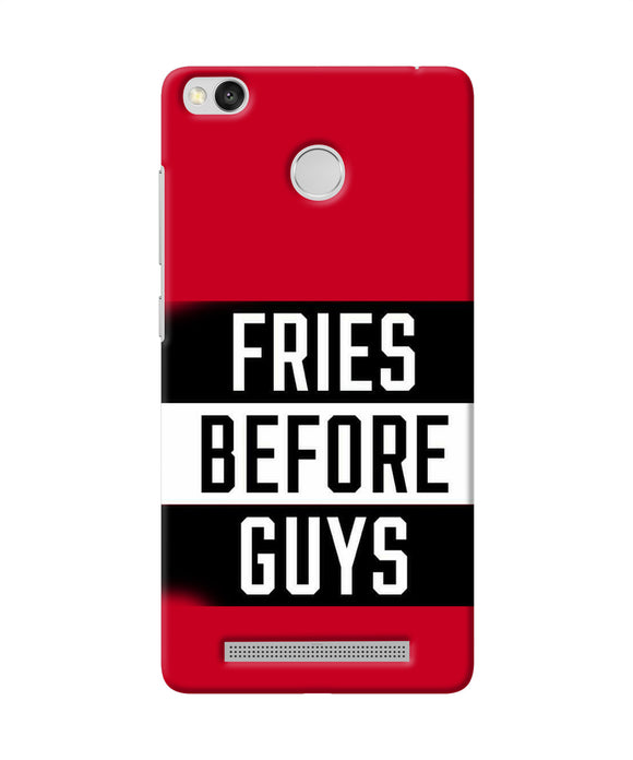 Fries Before Guys Quote Redmi 3s Prime Back Cover