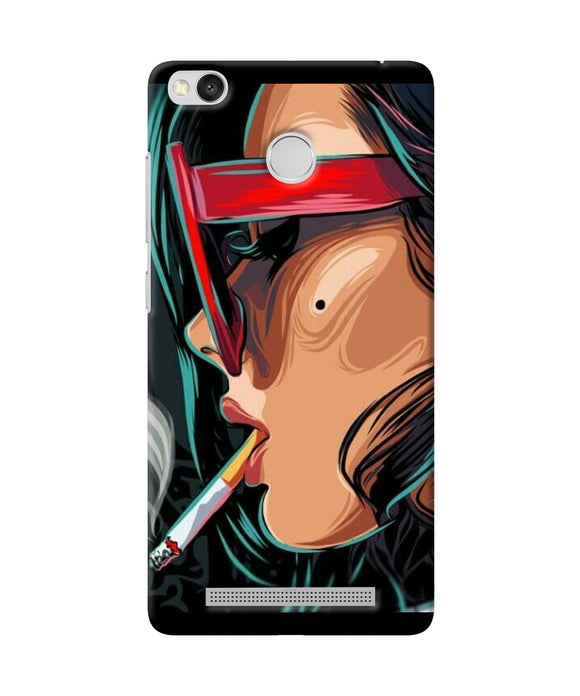 Smoking Girl Redmi 3s Prime Back Cover