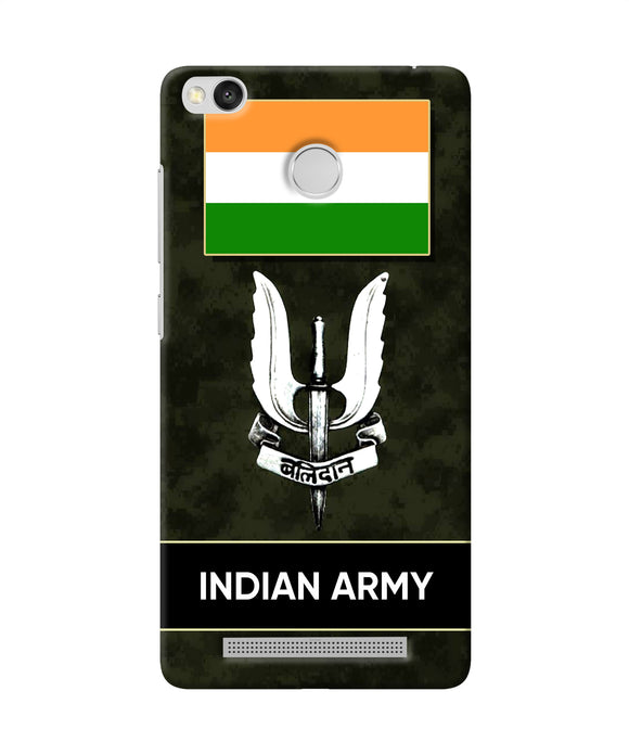 Indian Flag Balidan Logo Redmi 3s Prime Back Cover
