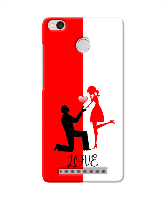 Love Propose Red And White Redmi 3s Prime Back Cover