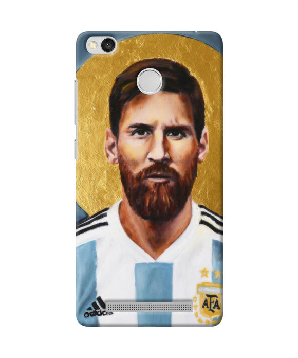Messi Face Redmi 3s Prime Back Cover