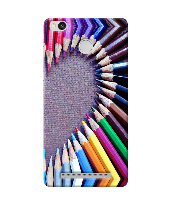 Color Pencil Half Heart Redmi 3s Prime Back Cover