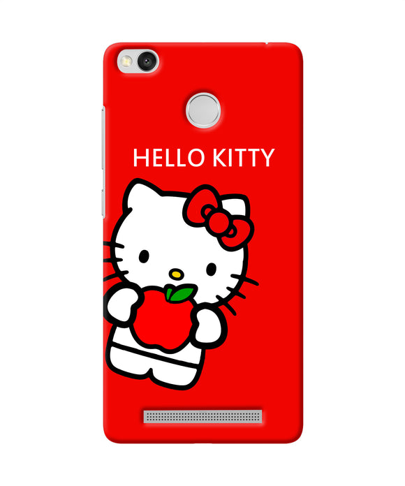 Hello Kitty Red Redmi 3s Prime Back Cover