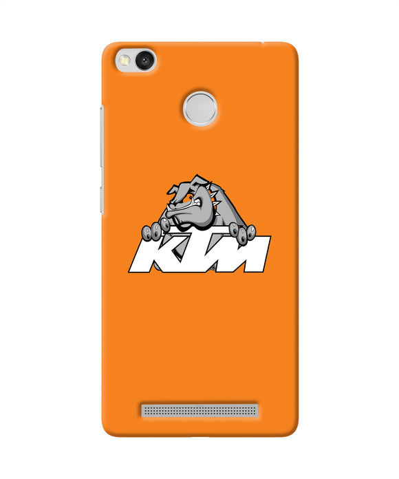 Ktm Dog Logo Redmi 3s Prime Back Cover