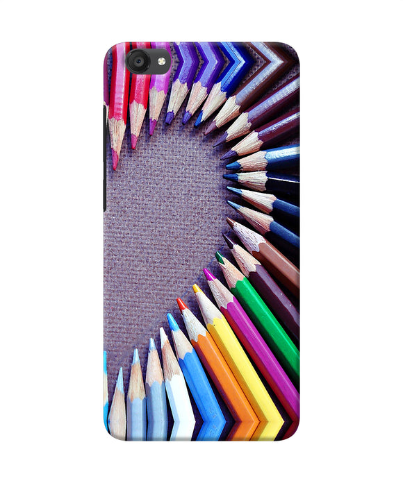 Color Pencil Half Heart Vivo Y55s Back Cover