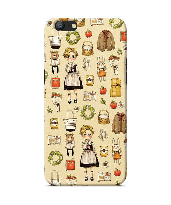Canvas Girl Print Oppo A57 Back Cover