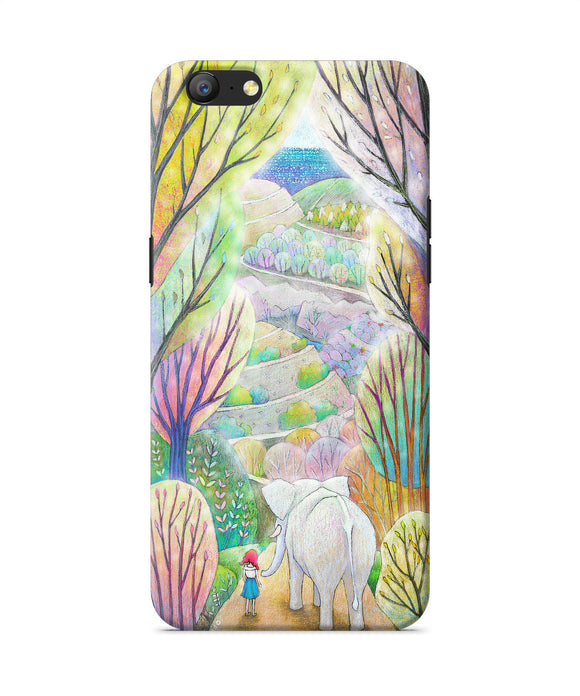 Natual Elephant Girl Oppo A57 Back Cover