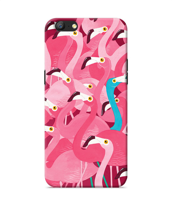 Abstract Sheer Bird Pink Print Oppo A57 Back Cover