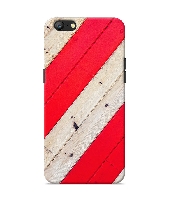 Abstract Red Brown Wooden Oppo A57 Back Cover