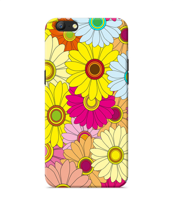 Abstract Colorful Flowers Oppo A57 Back Cover