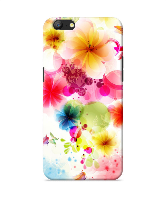 Flowers Print Oppo A57 Back Cover