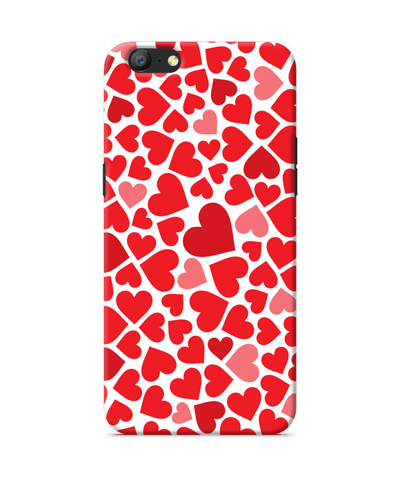 Red Heart Canvas Print Oppo A57 Back Cover