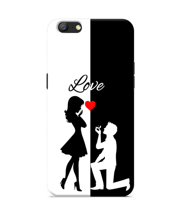 Love Propose Black And White Oppo A57 Back Cover