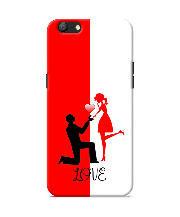 Love Propose Red And White Oppo A57 Back Cover
