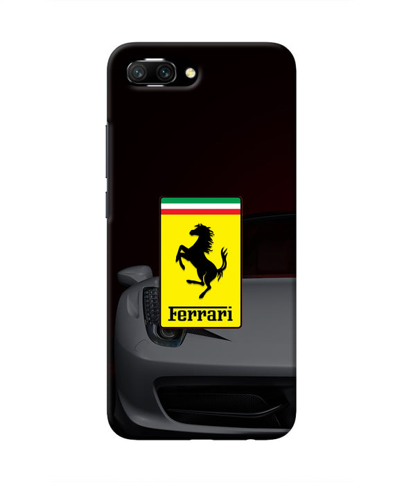 White Ferrari Honor 10 Real 4D Back Cover