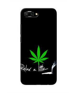 Weed Relax Quote Honor 10 Real 4D Back Cover