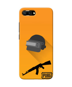 PUBG Helmet and Gun Honor 10 Real 4D Back Cover