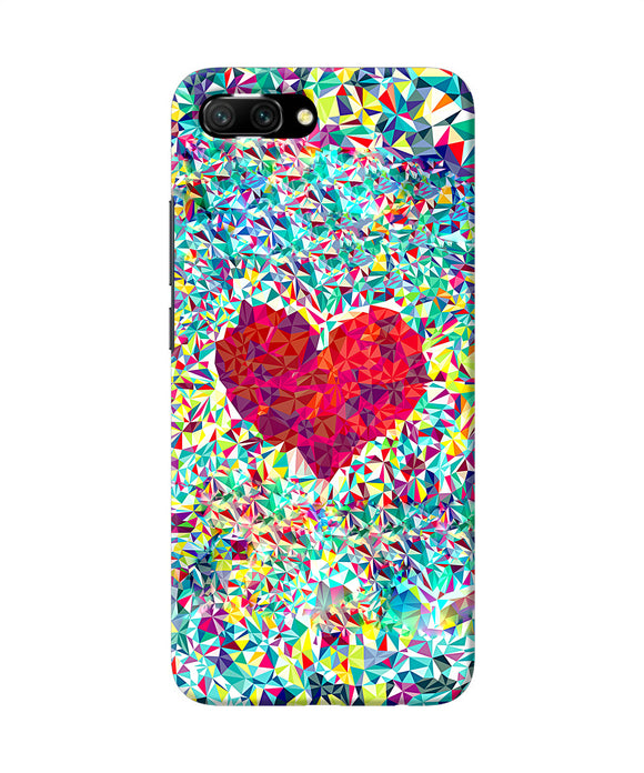 Red Heart Print Honor 10 Back Cover