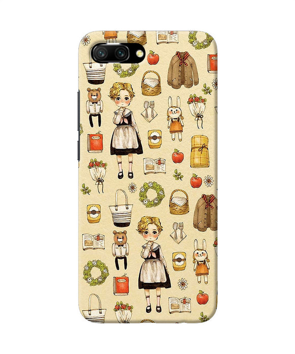 Canvas Girl Print Honor 10 Back Cover