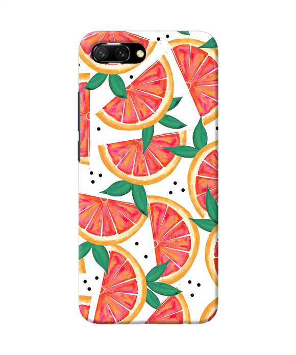 Abstract Orange Print Honor 10 Back Cover