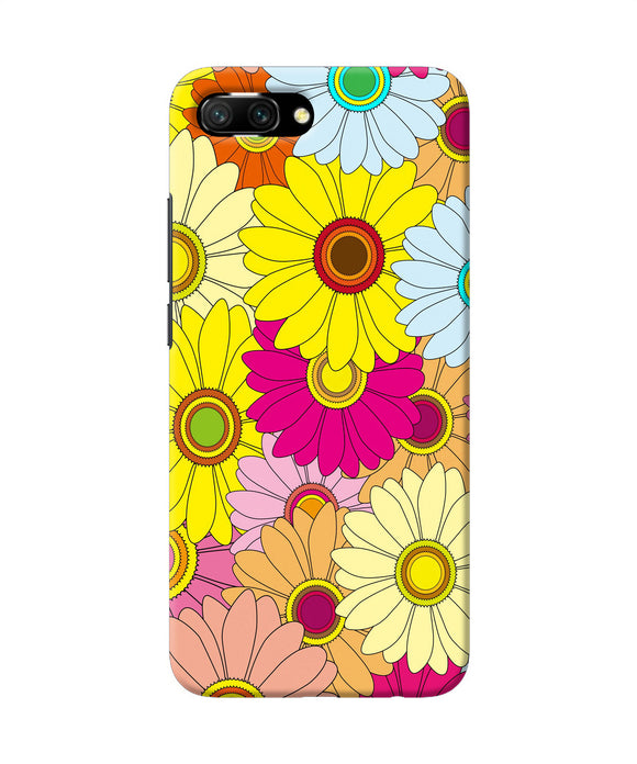 Abstract Colorful Flowers Honor 10 Back Cover