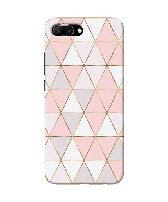 Abstract Pink Triangle Pattern Honor 10 Back Cover