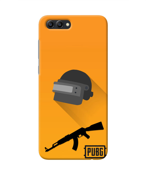 PUBG Helmet and Gun Honor View 10 Real 4D Back Cover