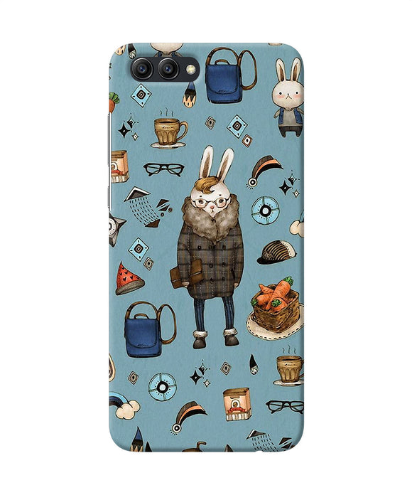 Canvas Rabbit Print Honor View 10 Back Cover