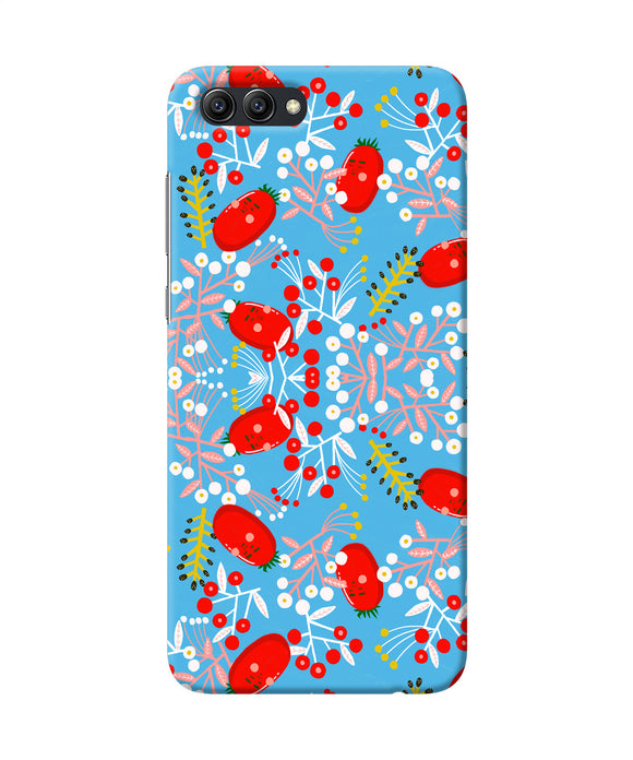 Small Red Animation Pattern Honor View 10 Back Cover