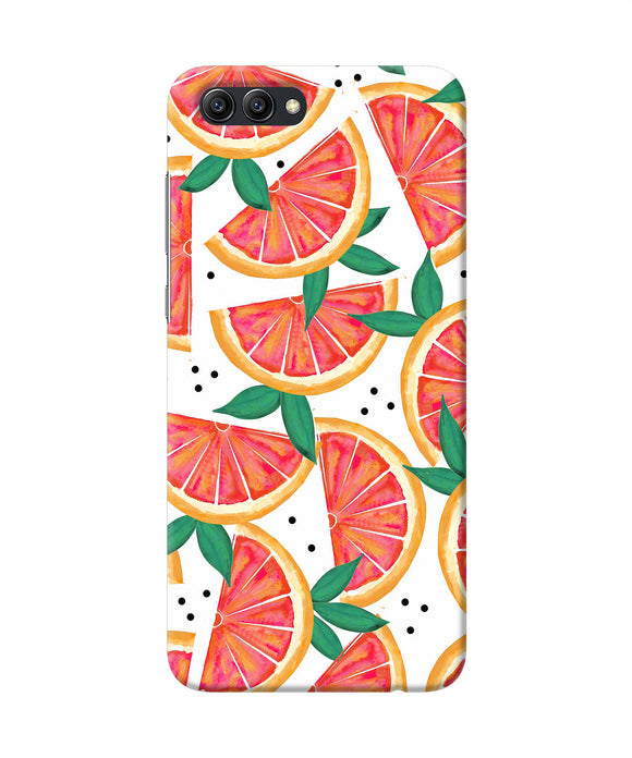 Abstract Orange Print Honor View 10 Back Cover