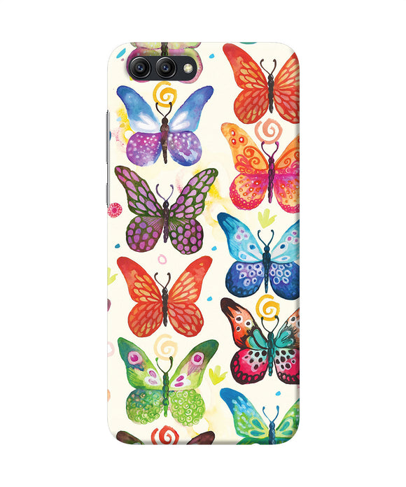 Abstract Butterfly Print Honor View 10 Back Cover