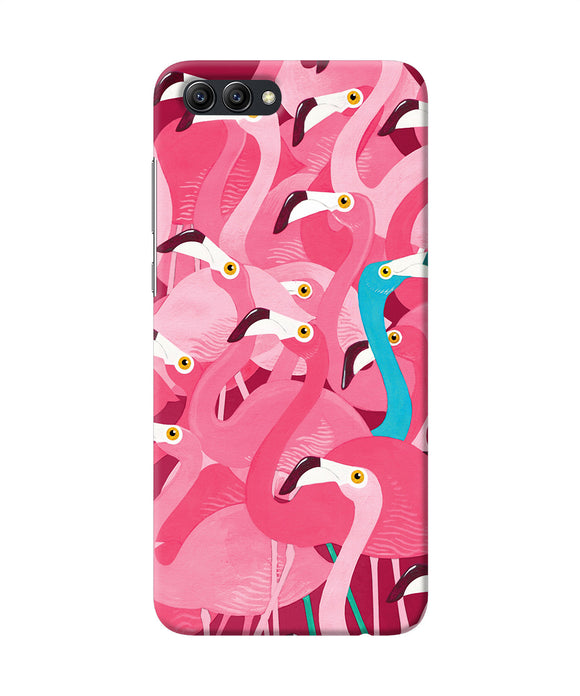 Abstract Sheer Bird Pink Print Honor View 10 Back Cover