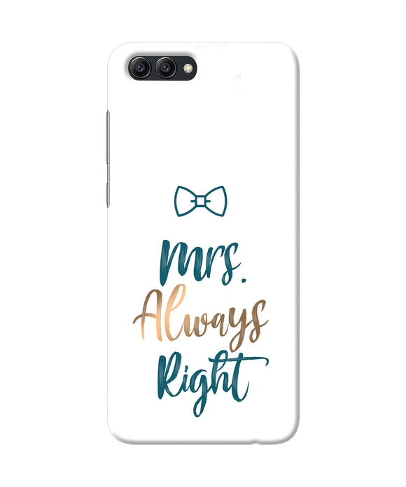 Mrs Always Right Honor View 10 Back Cover
