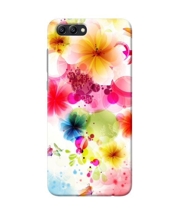 Flowers Print Honor View 10 Back Cover