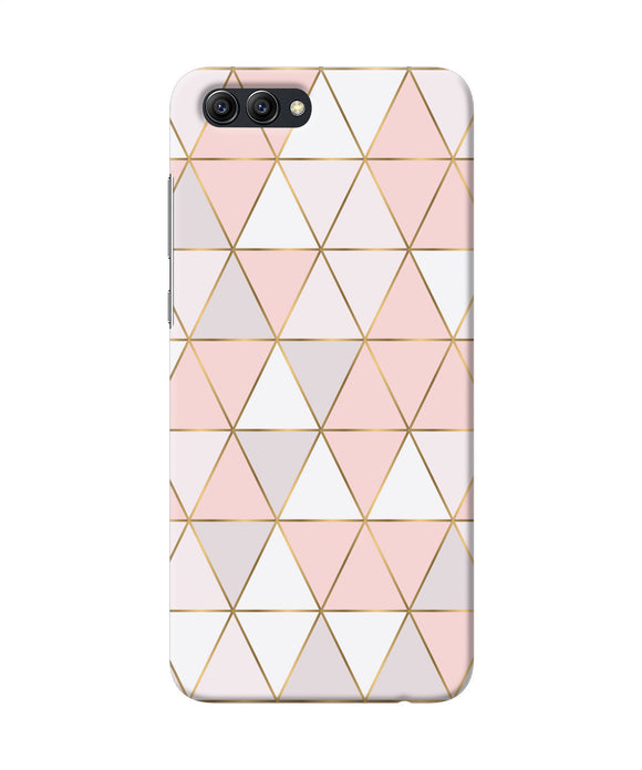 Abstract Pink Triangle Pattern Honor View 10 Back Cover