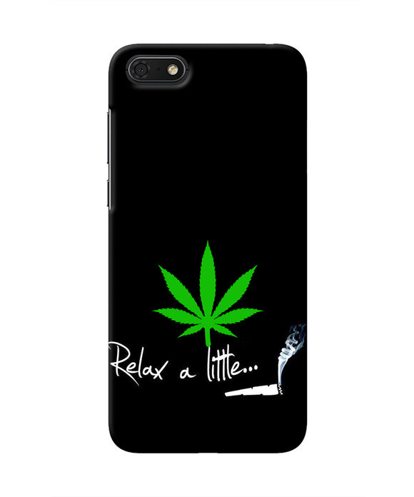 Weed Relax Quote Honor 7S Real 4D Back Cover