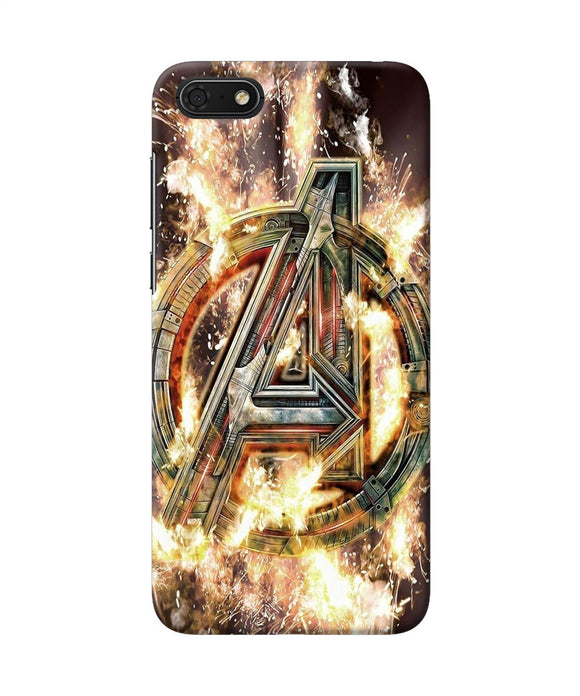 Avengers Burning Logo Honor 7s Back Cover
