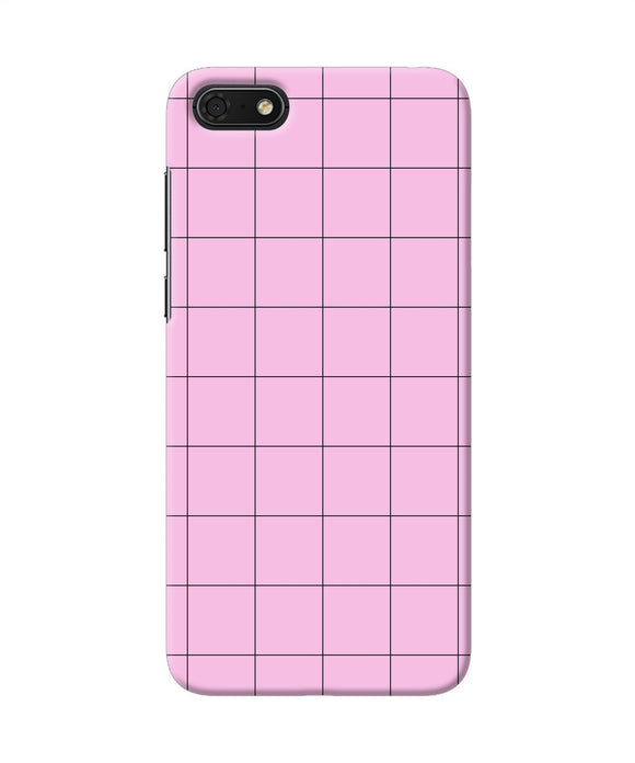 Pink Square Print Honor 7s Back Cover