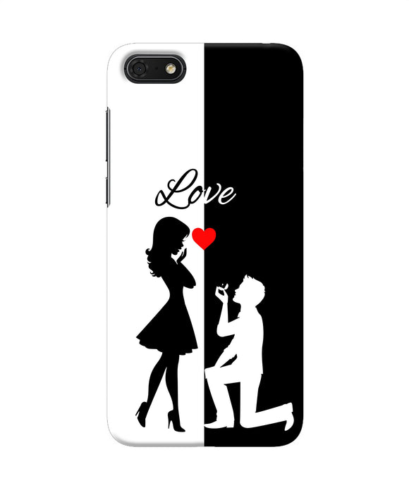 Love Propose Black And White Honor 7s Back Cover