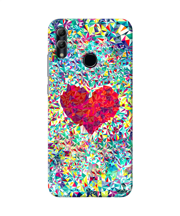 Red Heart Print Honor 10 Lite Back Cover