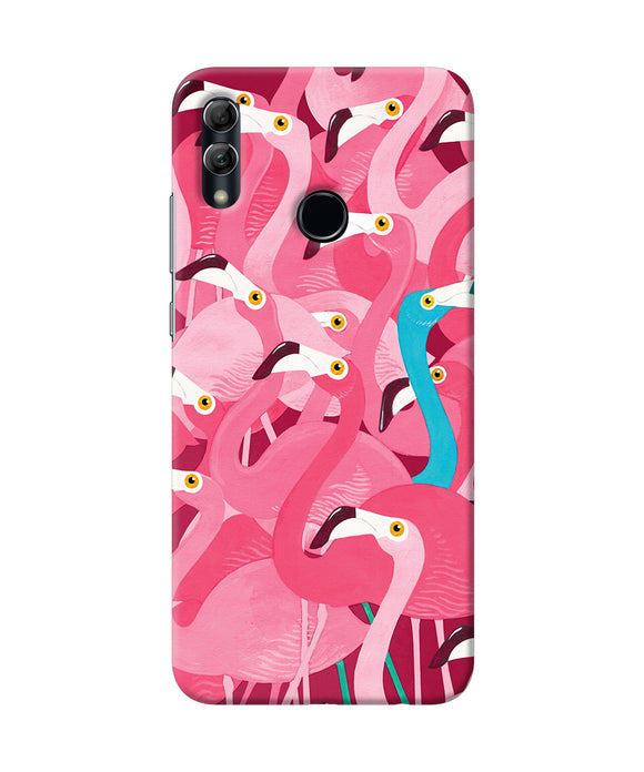 Abstract Sheer Bird Pink Print Honor 10 Lite Back Cover