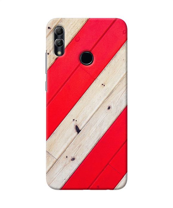 Abstract Red Brown Wooden Honor 10 Lite Back Cover