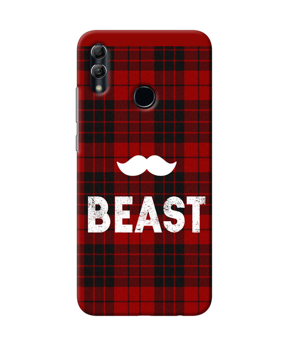 Beast Red Square Honor 10 Lite Back Cover