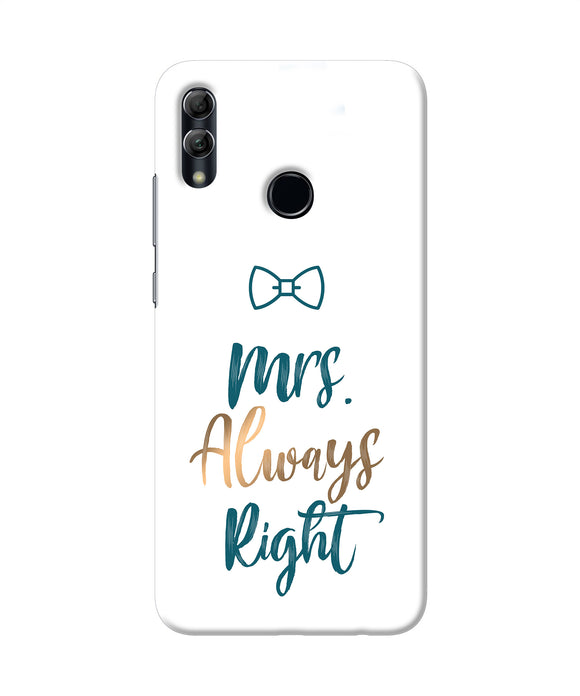 Mrs Always Right Honor 10 Lite Back Cover