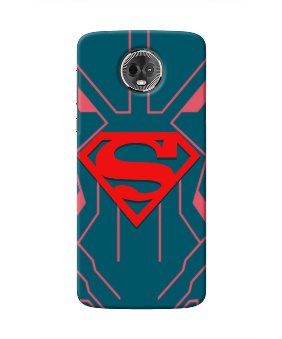 Superman Techno Moto E5 Plus Real 4D Back Cover